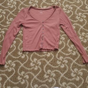 American Eagle Long Sleeve Crop